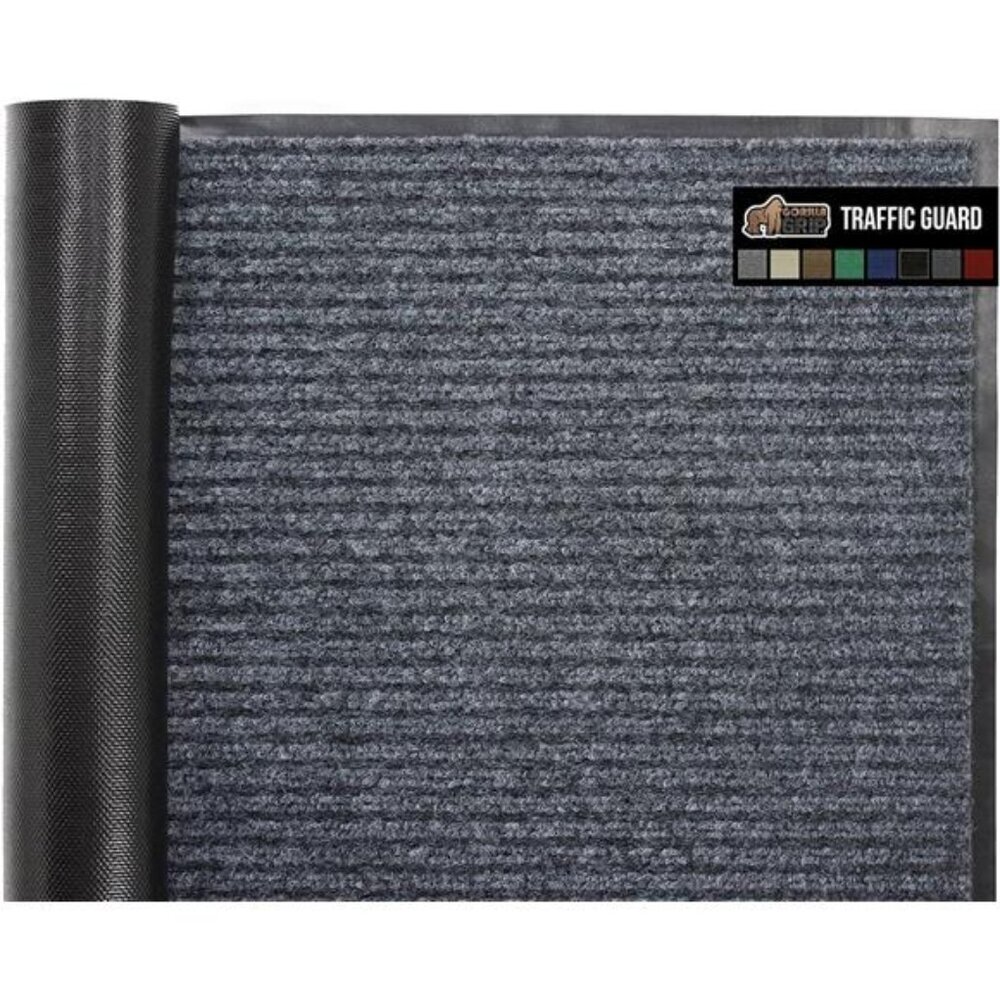 Waterproof HeavyDuty Traffic Guard Doormat,Stain & Fade Resistant,Durable Rubber